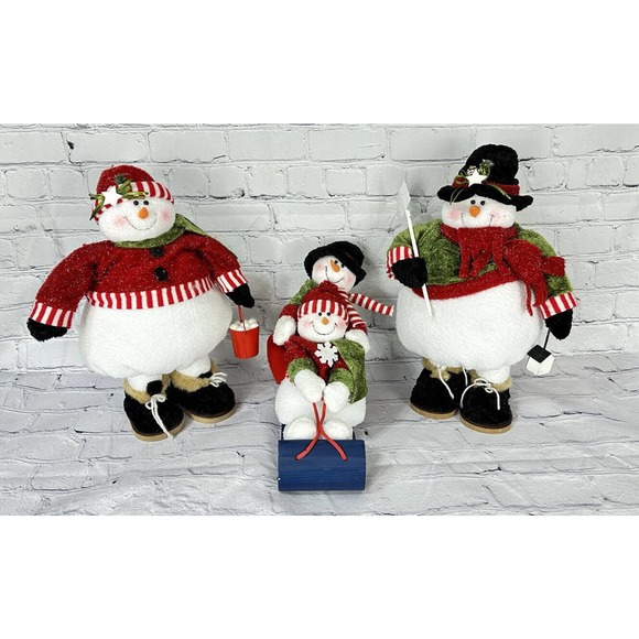 Flowers Inc Balloons 16” Tall & Fat Snowman Family Mr Mrs & Kids High Quality! - Picture 2 of 12